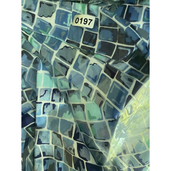 Victoria's Secret Robe Sz M/L Long Belted Mermaid Blue Stain Glass Shoulder Pads - Picture 9 of 9